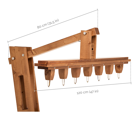 Chacrys Crystal Bed Dimensions Diagram Front View